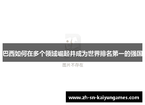 巴西如何在多个领域崛起并成为世界排名第一的强国